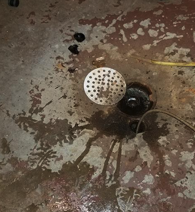 clogged basement drain